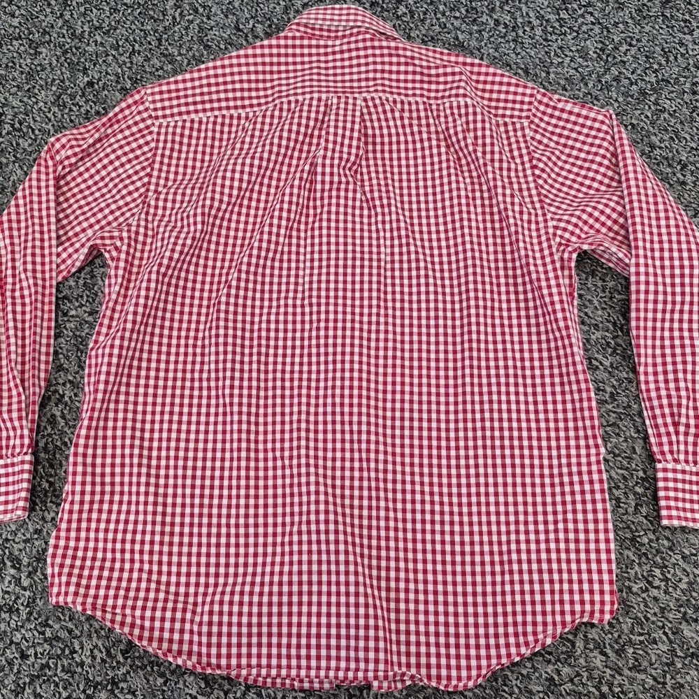 Vineyard Vines Long Sleeve Whale Shirt Large Red Gingham Check - Picture 7 of 7